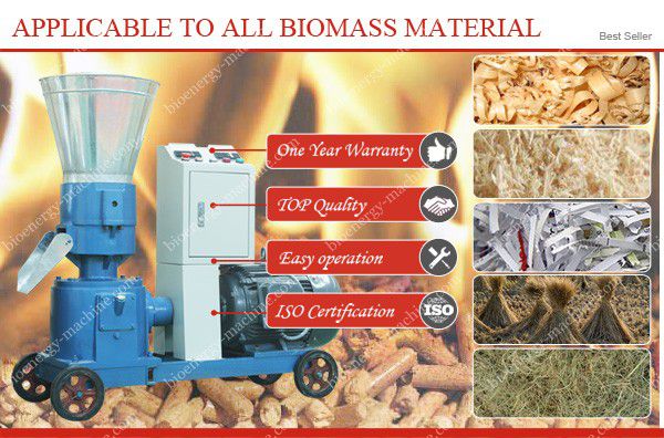 MIKIM Small Wood Pellets Machine Flat Die 15mm 20mm With Bags Dust Filter